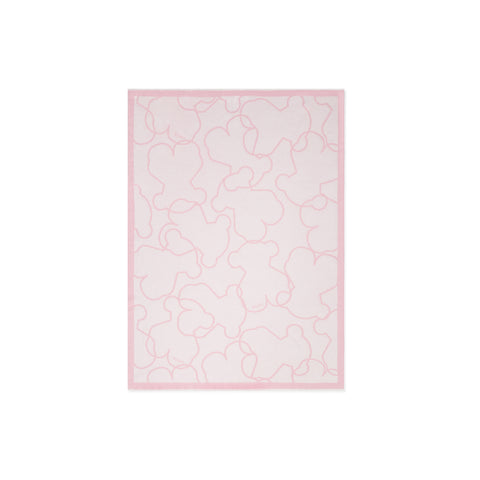 Manta jacquard 78x104 cm multi osos rosa
