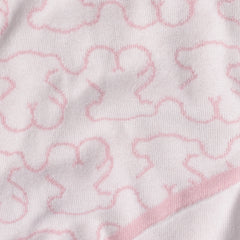 Manta jacquard 78x104 cm oso central rosa